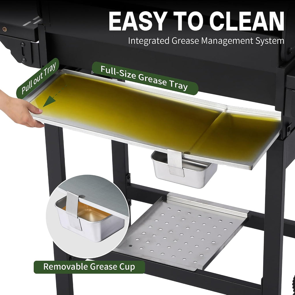 3-Burner Propane Gas Grill with Cast Iron Grates, 30,000 BTU
