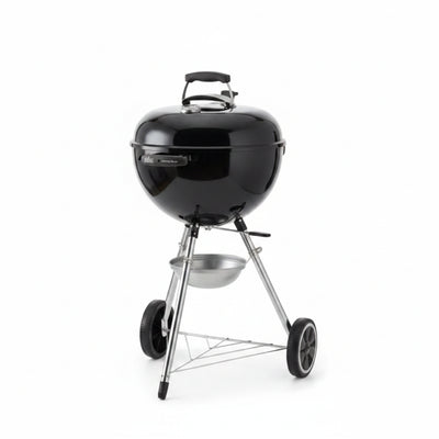 Charcoal BBQ Grill Built for Outdoor Cooking, Round Kettle Design, Portable Construction, Even Heat Distribution